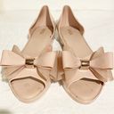 Melissa  Size 7 Blush Pink Rubber Bow Slip on Open Toe Flats Shoes Photo 3