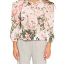 Chaser  Floral Ruffle Neck Pocket Shirred Blouse, Size M New w/Tag Photo 10