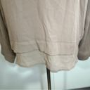 Ro & De  Size L Women's Taupe Long Sleeve V Neck Top Photo 9