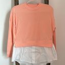 Calvin Klein Jeans NWT Peach Shirttail Twofer Sweatshirt  Size XS Photo 2