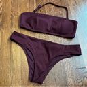 Abercrombie & Fitch burgundy red two piece bandeau bikini swim suit Photo 2