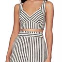 BCBGMAXAZRIA striped linen blend crop top Size 6 Photo 0