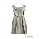 Alfred Sung  Size 2 Dove Gray Pleated Skirt Cocktail Dress Has Pockets Photo 3