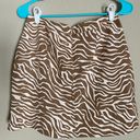 Francesca's Zebra Brown Mini Skirt Photo 1