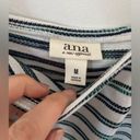 a.n.a  Womens Multicolor Striped Flowy Tank Top, 
White/Green/Black Size M  NEW Photo 4