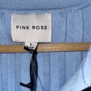 Pink Rose Blue Bodycon Dress Photo 2