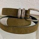 Dockers Vintage  made in USA khaki green leather belt Photo 2