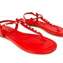 Salvatore Ferragamo  TAHITI CORAL LEATHER T-STRAP FLAT SANDALS SIZE 6 Photo 11