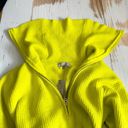 J.Crew   Half Zip Stretch Long Sleeve Sweater Bright Kiwi Size Small Wool Blend Photo 8