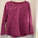 st. john's bay Pink Heather Fleece V-Neck Pullover - Size Medium Photo 0