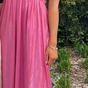 Pink Lily Pink Metallic Maxi Dress Photo 2