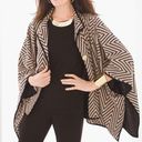 Chico's  Travelers Collection Chevron Jacquard Cape Photo 1