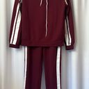 SheIn Red & White Striped Hoodie & Sweatpants Matching Two Piece Set Size Small Photo 2