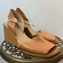 DKNY Vintage 90s Italian Tan Wedge Heels 9.5 Photo 1