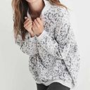 Aerie  Good Vibes Oversized Slouchy Sweatshirt Large Grey Leopard Print Comfy Photo 0