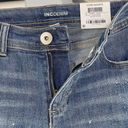 INC  SZ 2/26 Jean Capris Distressed Stretch Pockets Silver Splatters Novel Wash Photo 5