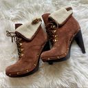 BCBGeneration  ‘Melo’ Suede Brown Leather Bootie with faux fur Photo 9