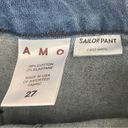Anthropologie AMO Sailor Cropped High-Waisted Flare Jeans in First Mate Size 27 Photo 8