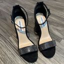 Steve Madden  Carrson Black Crystal Ankle Strap High Heels Size‎ 6 Photo 3