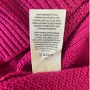 Time And Tru  Women Sweater S Fuchsia Long Sleeve Waffle Knit High Low Hem Cozy Photo 8