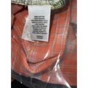 Abound Nordstrom Plaid button down shirt top SMALL long sleeve blouse orange white Photo 11