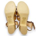 J.Crew  The Chloe Clog Platform Strappy Sandal in Saddle Tan Faux Leather Size 7 Photo 14