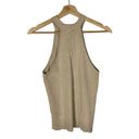 Mango  MNG Beige Ribbed High Neck Tank Top L Photo 2