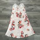 In Bloom  Midi Pink Floral Slip Dress Size Medium Photo 4