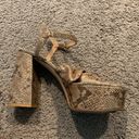 Gianvito Rossi Vintage Python Snakeskin leather platform heels shoes sz 39.5 Photo 10