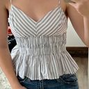 EXPRESS Peplum Striped Tank Photo 0