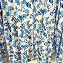 Lilly Pulitzer  Ruffle PJ Top Ruff Night Dog Print Pink Blue Button Down Large Photo 2