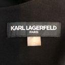 Karl Lagerfeld Sz 4 Black Career Sheath Sleeveless Dress Metal Eyelets Moto Photo 3