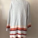 Apt. 9 BoHo striped duster sweater long open cardigan knit L terra-cotta rust Photo 2