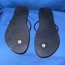 Havaianas  Size 9/10 Purple and Black Flip Flops Photo 3