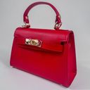 Vera Pelle Small Red Handle Bag with a Strap | Made in Italy | Photo 0