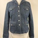 Ralph Lauren  Jeans‎ Co Stretch Denim Blazer Womens Blue Jean Jacket Petite L Photo 0