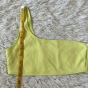 Good American  Scuba Hot Shoulder Bikini Top in Key lime001 size 2/Medium Photo 7