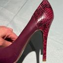 Juicy Couture  Leather Plum & Python Heels Size 7.5.  B56 Photo 6