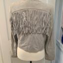 White House | Black Market  | suede leather fringe jacket Photo 3