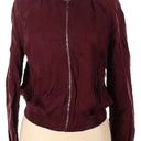 American Eagle Maroon Bomber Jacket Photo 0