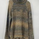 prAna  Autum Rein Turtleneck Sweater Chunky Knit Ombre Blue Tan NEW Womens Large Photo 0