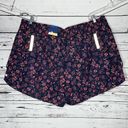 Old Navy  NWT 3X Navy Blue - Pink Floral Reflective Trim Pull-On Athletic Shorts Photo 2