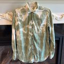 True Craft Blouse Green Tie Dye Long Sleeve Button Down Front Womens Small Worn Once Photo 1