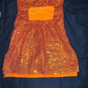 Revolution  ￼Rave festival dance disco dress with shorts underneath ￼ orange sequ Photo 4