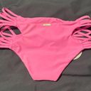 Bubblegum NEW  Pink Swim DAVI Bikini Bottom Strappy Cheeky Hot Pink Barbie Photo 1