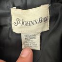 st. john's bay  Black Wool Blend Peacoat Size M Double-Breasted Women's Jacket Photo 2