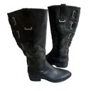 Arturo Chiang  Knee High Buckle Accent Leather Boots, Sz 7 Photo 0