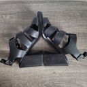 Steve Madden  Tribeca Black Leather Chunky Heel Strappy Sandals Shoes Size 7.5 Photo 7