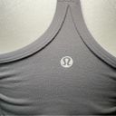 Lululemon Power Y Tank Top Stretch Built in Bra Slate Size 6 Yoga Gym Athletic Photo 6