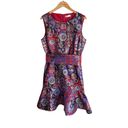 Natori Synthetic Floral Patchwork Jacquard Obi Dress in Violet Photo 1